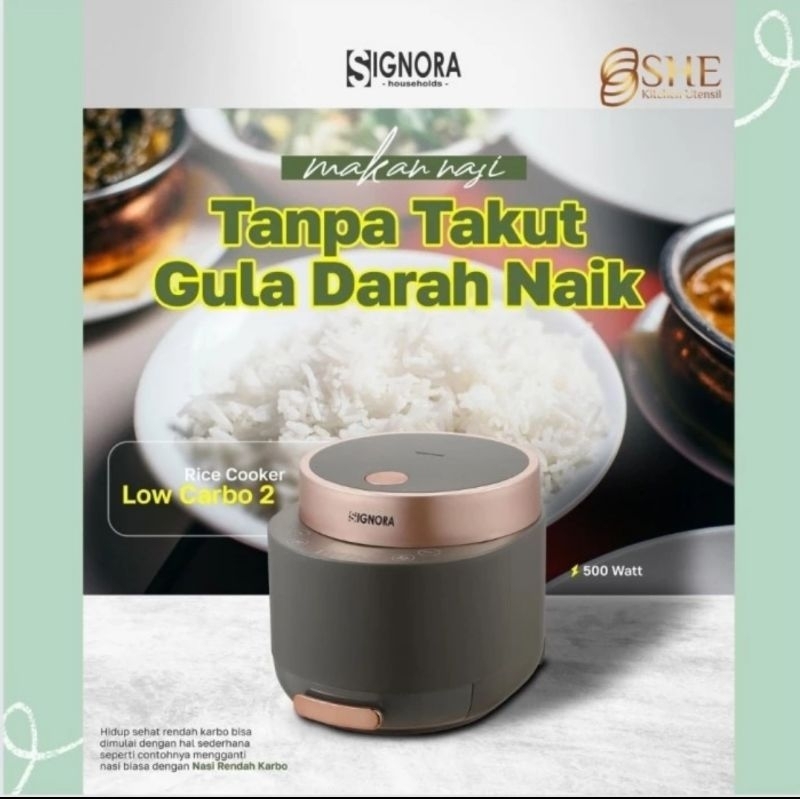 Jual Rice Cooker Low Carbo Signora Kapasitas 2 cups | Shopee Indonesia