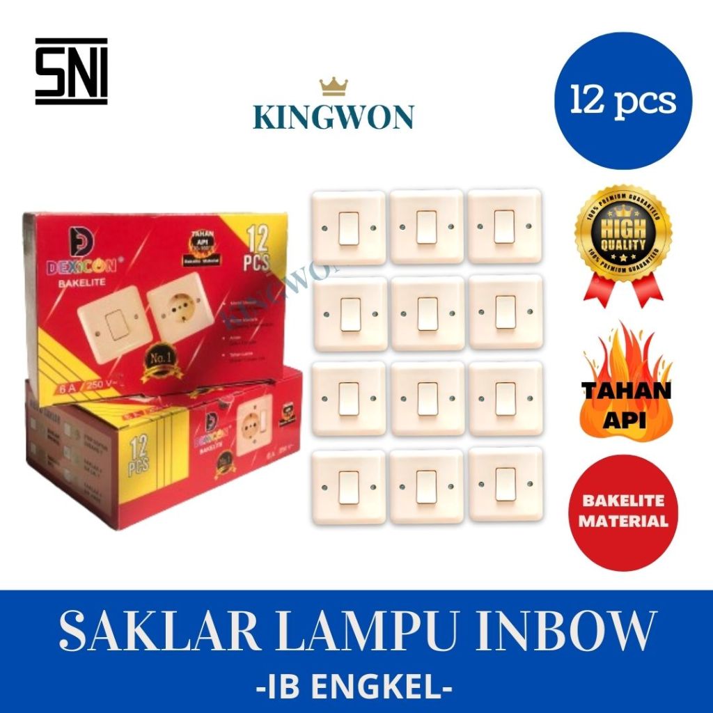 Jual [ ISI 12 PCS ] SAKLAR INBOW SAKLAR ENGKEL STOP KONTAK SINGLE ...