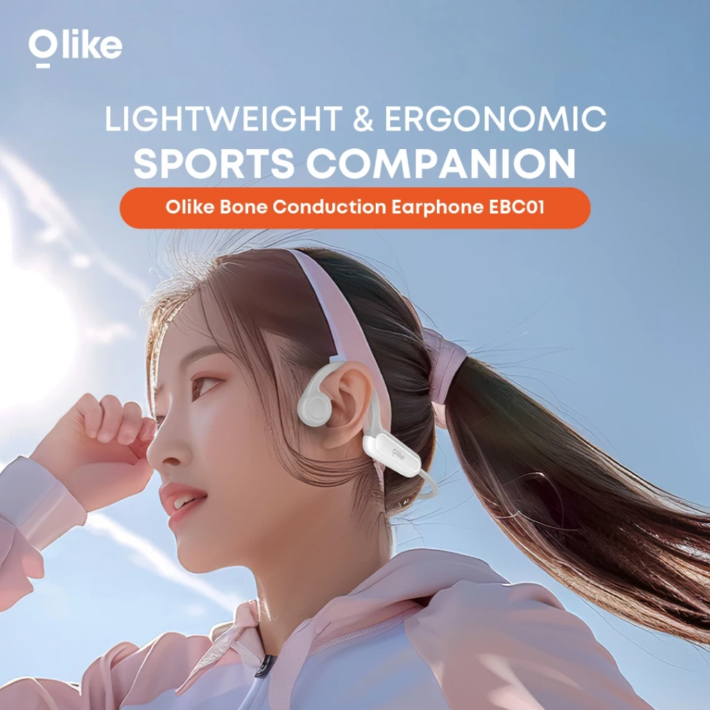 OLIKE TWS Wireless Earphone EBC01 Bone Conduction | Headset Bluetooth IPX56 Stereo Bass - Garansi Resmi 1 Tahun