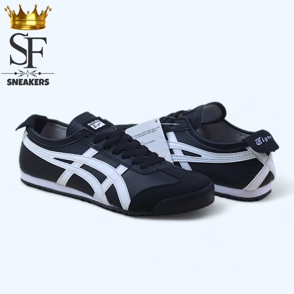 Jual Sepatu Asics Onitsuka Tiger Pria Mexico 66 Black White Shopee Indonesia