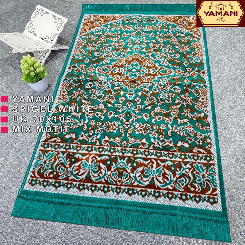 Sajadah Premium Turki Kulaitas Bulu Halus & lembut ,Motif Randon Ukuran 70 x 110,Dewasa ZamzibaSajadah