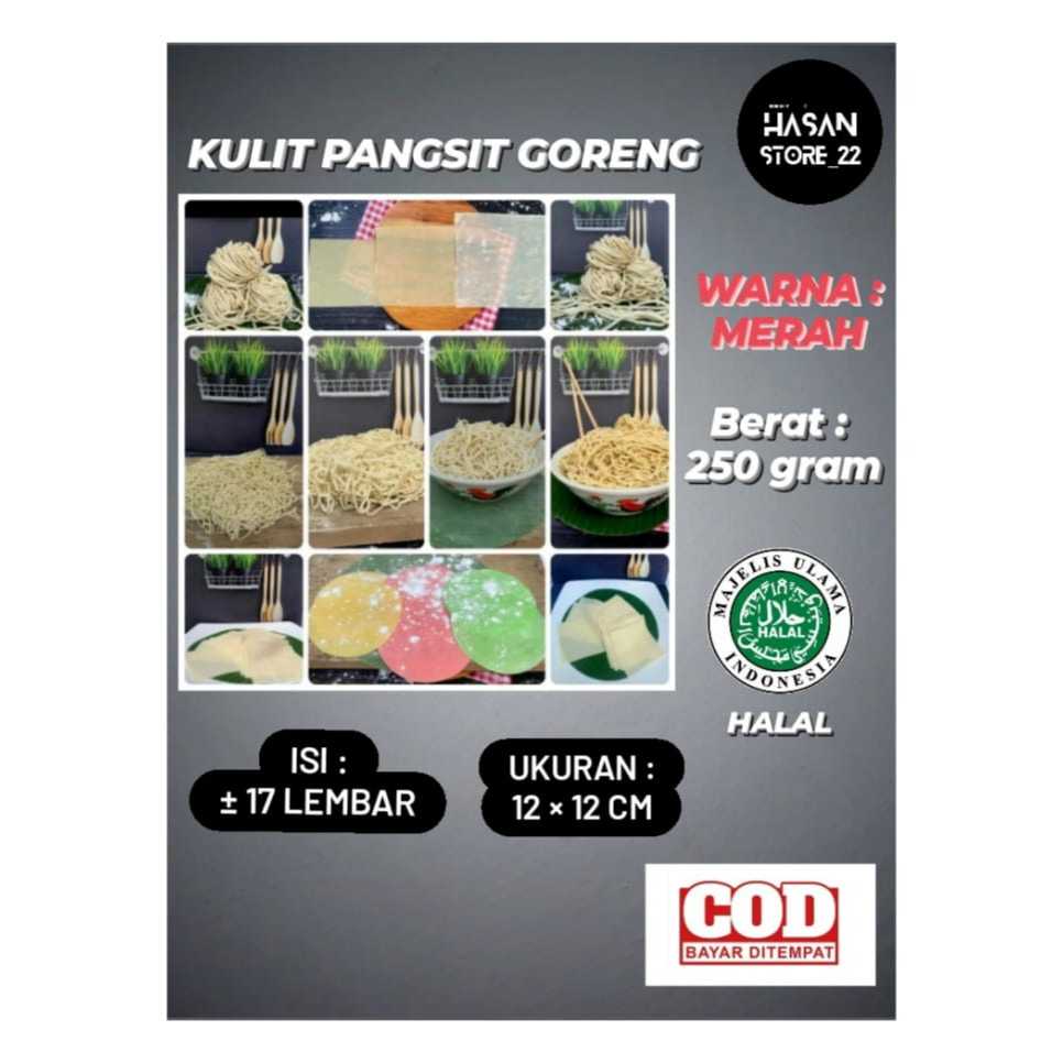 Jual Pangsit Kotak 12cm x 12cm Kulit Pangsit 250 gram Pangsit Goreng ...