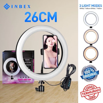 INBEX Ring Light 26CM HP Holder Ringlight Makeup Muka Dimmable Ring Lamps Photo Studio Tools