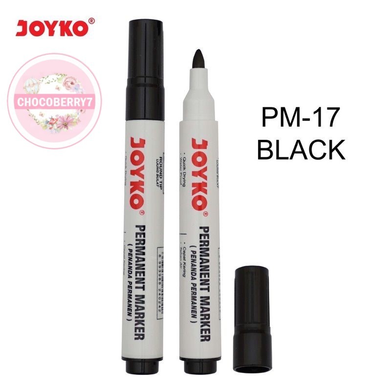 Jual Joyko Permanent Marker Spidol Permanen Round Tip PM17 PM18 PM19 ...