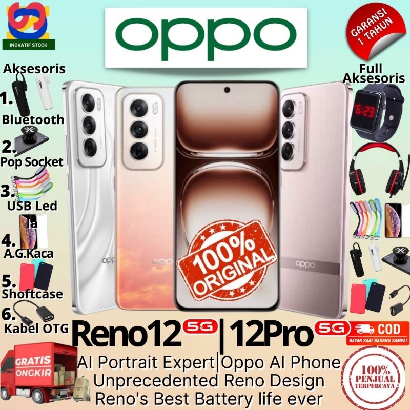 Jual HP BARU OPPO RENO 12 5G | RENO 12 PRO 5G 12/256GB - 12/512GB RAM ...