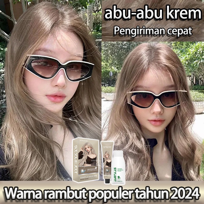 Jual 【Warna rambut trendi 2025】STYLE FIT cat rambut ash grey*200ml sari ...