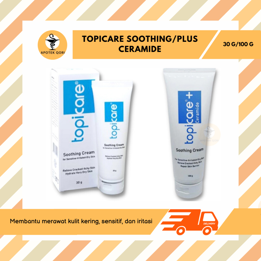 Jual TOPICARE SOOTHING CREAM/TOPICARE+ CERAMIDE CREAM 100 GRAM/KULIT ...
