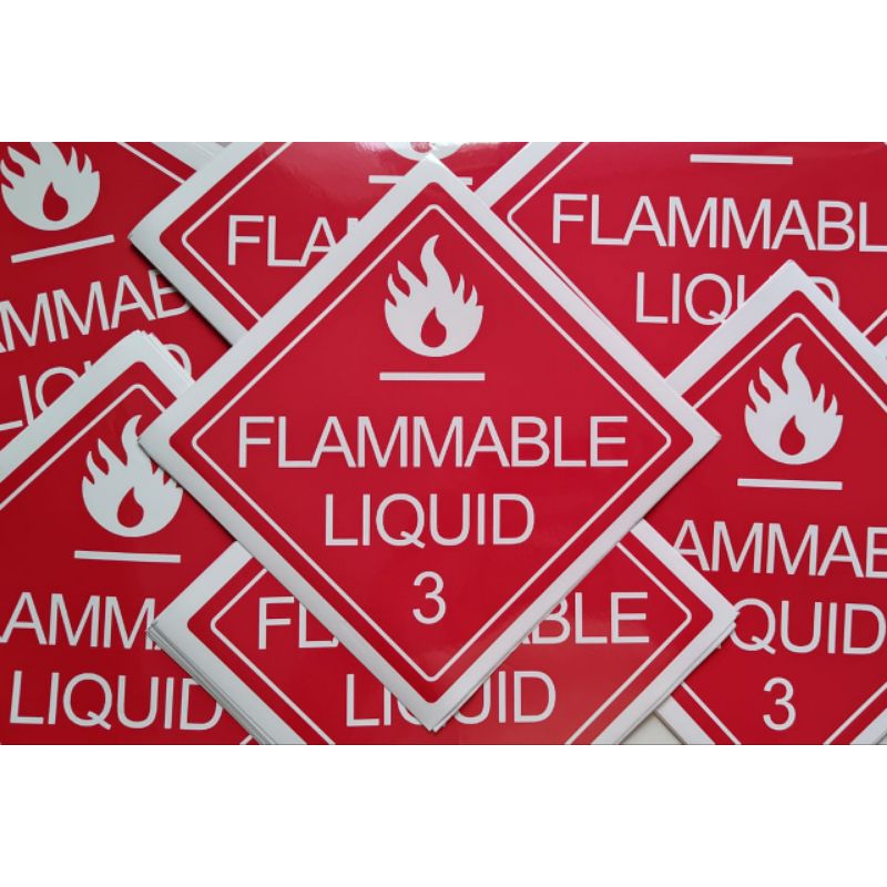 Jual Sticker Flammable Liquid Kualitas TOP Anti Air | Shopee Indonesia