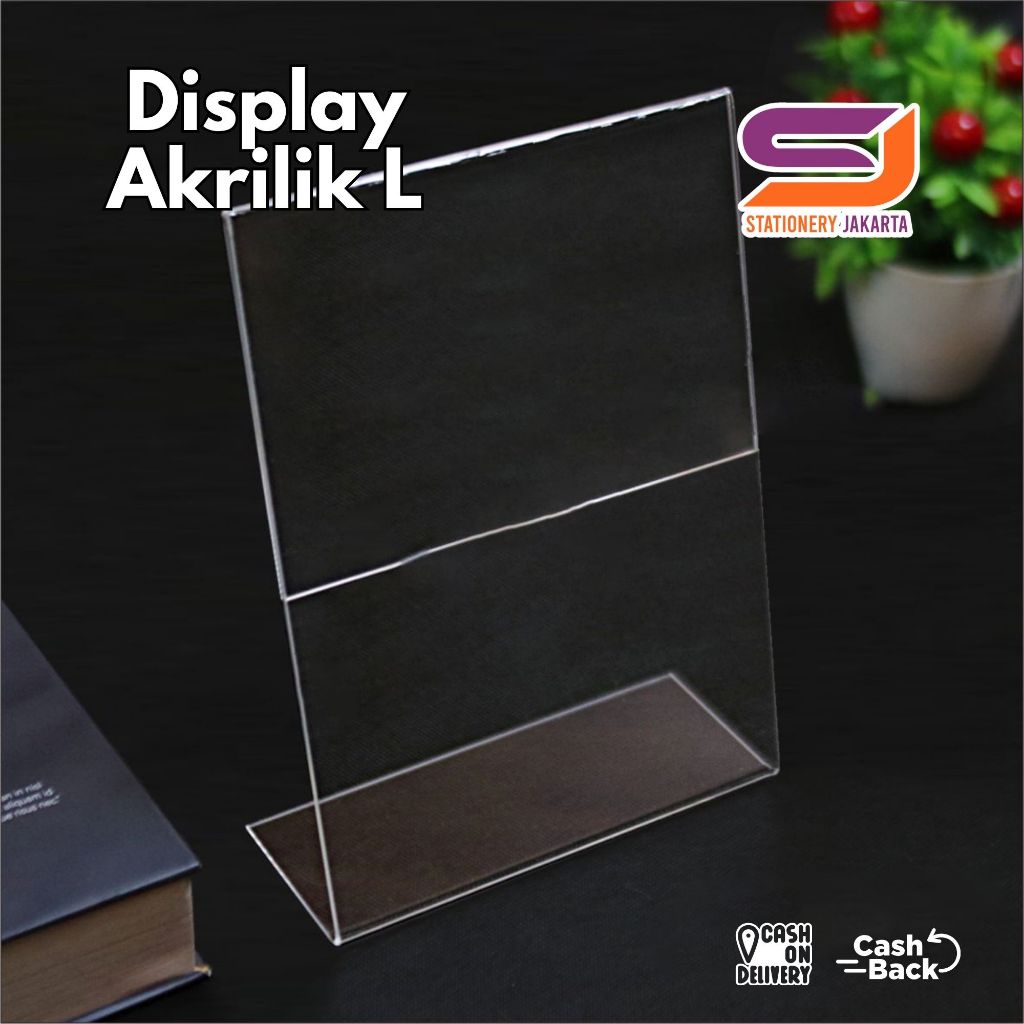 Jual Display Menu Akrilik Letter L Standing Acrilyc Tempat Meja ...