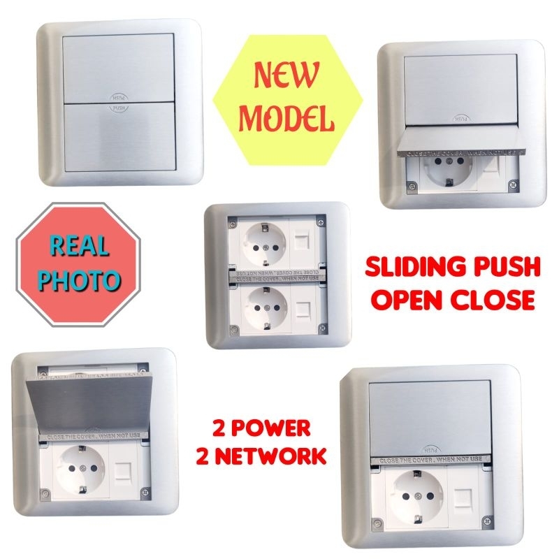 Jual floor desk socket colokan dudukan meja lantai tembok dinding 2 ...