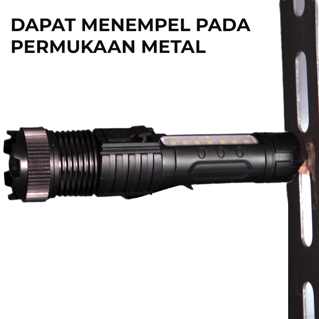 Jual Senter Cas Mini Zoom In Out 3 Mode Led COB Type C Waterproof ...