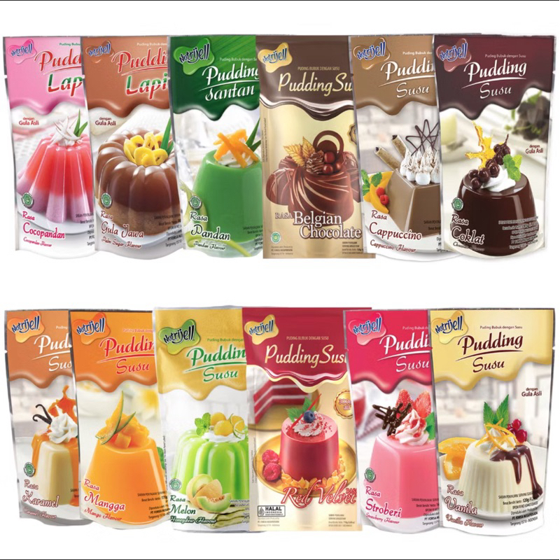 Jual Nutrijell Pudding Susu All Variant - DUS ISI 36 | Shopee Indonesia