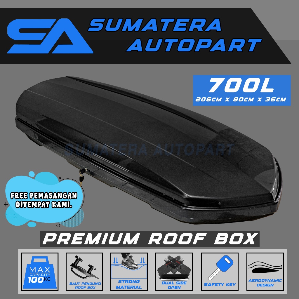Jual Roof Box Roofbox Rofbox Box Slim Bagasi Atas Mobil Universal ...