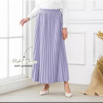 Rok Plisket Panjang Premium Katun Pinggang Karet