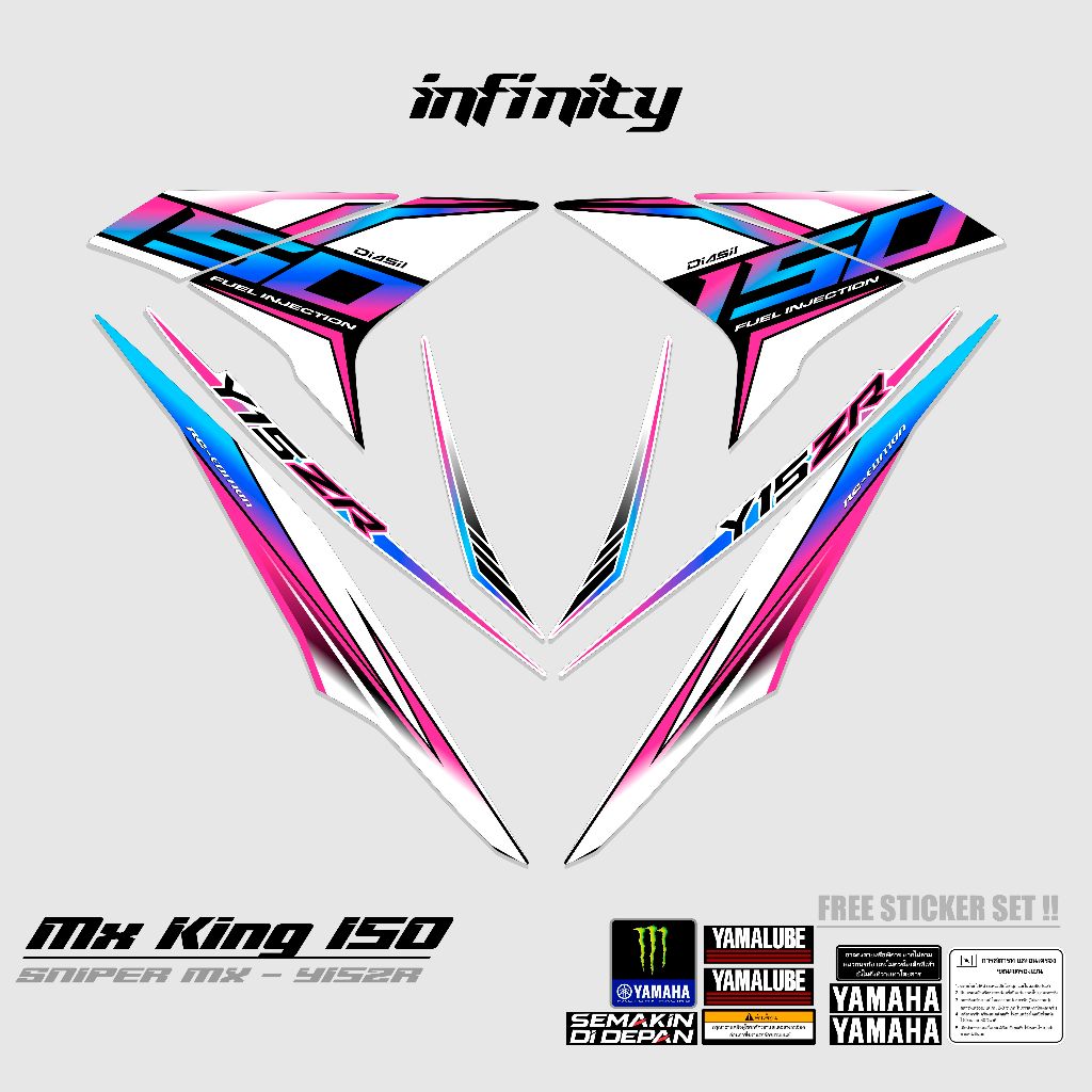 Jual STRIPING MX KING 150 MOTIF 78 / YAMAHA SNIPER 150 MXi / STICKER ...