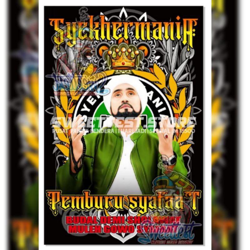 Jual 1 HARI DIKIRIM + BENDERA SHOLAWAT, BENDERA SYEKHERMANIA, BENDERA ...