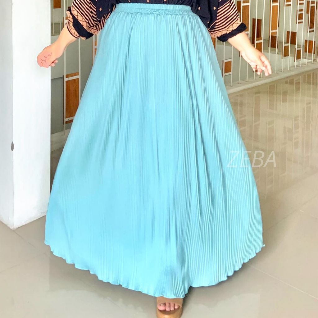 Jual Rok Plisket Panjang Jumbo Lingkar Pinggang LP80 - 150 cm Muat BB ...