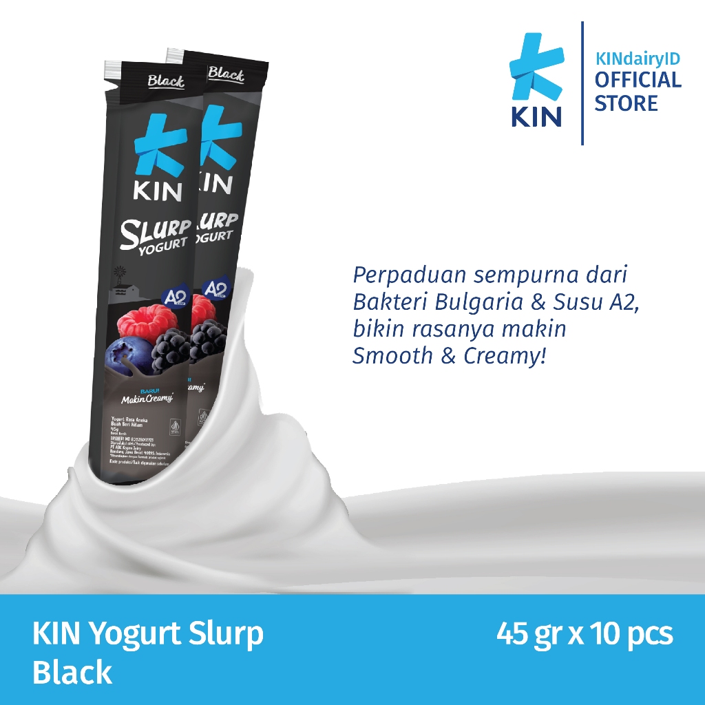 Jual KIN Yogurt Slurp Black 45 g | Shopee Indonesia