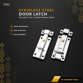 Jual Grendel Slot Pintu Otomatis 3 & 4 Inch Stainless Spring Button ...