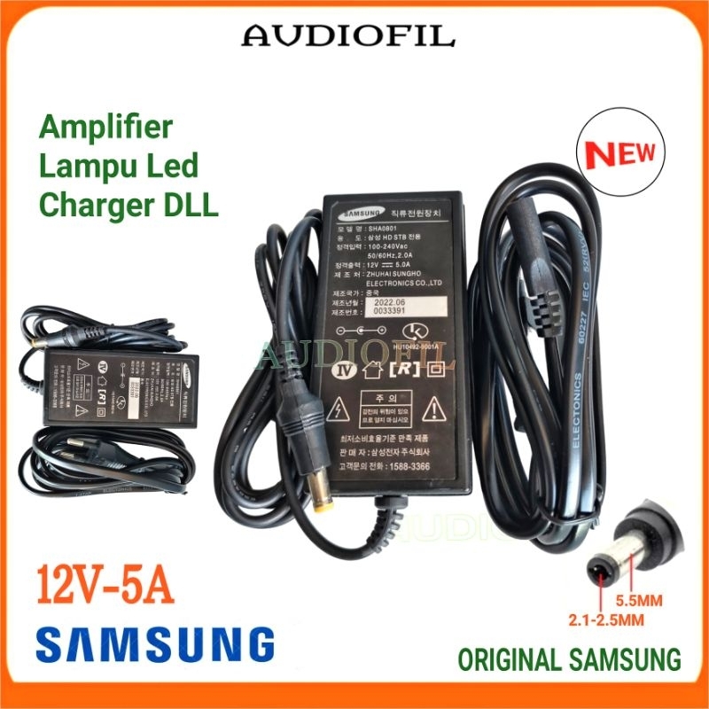 Jual Adaptor AC/DC 12V-5A Adapter Charger Power Supply 12V-5A Original ...