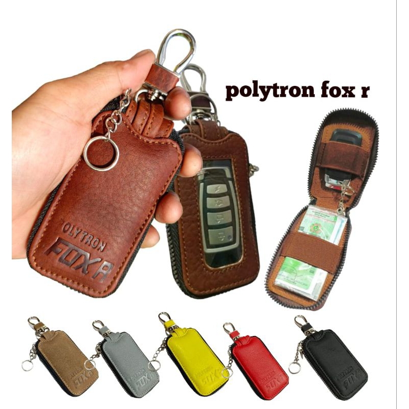 Jual Gantungan kunci motor keyless Polytron FOX R kulit asli dompet ...