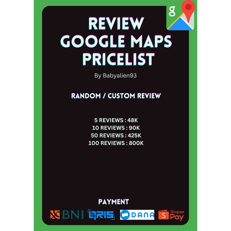 Jual Review Google Maps Bintang 5 Random / Custom | Shopee Indonesia