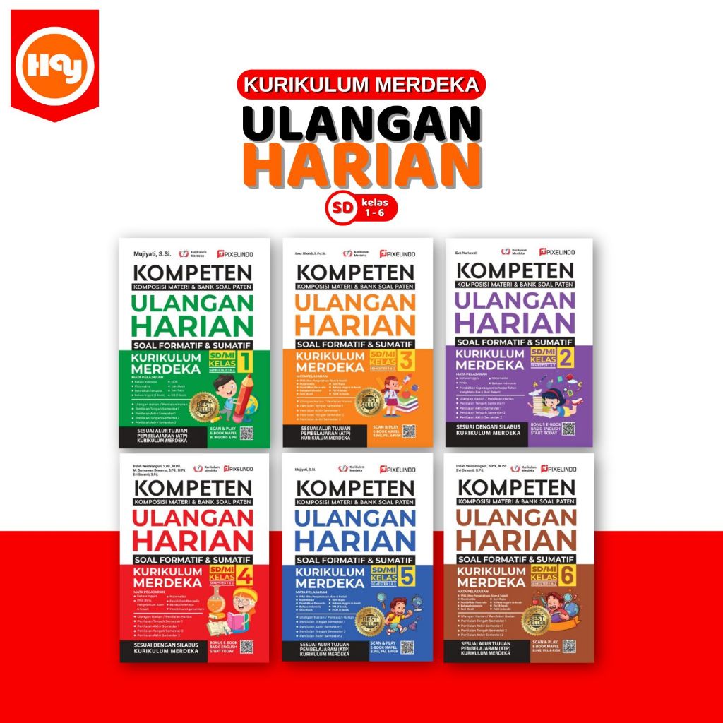 Jual Buku Kurikulum Merdeka Kelas 1-6 SD | Kompeten Ulangan Harian ...