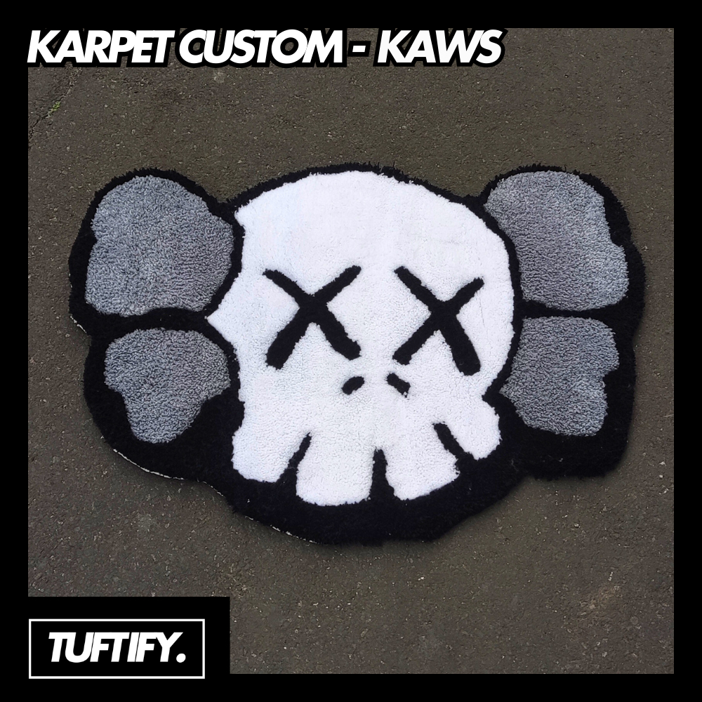 Jual Karpet lantai custom KAWS aesthetic / Tufting rug custom KAWS ...