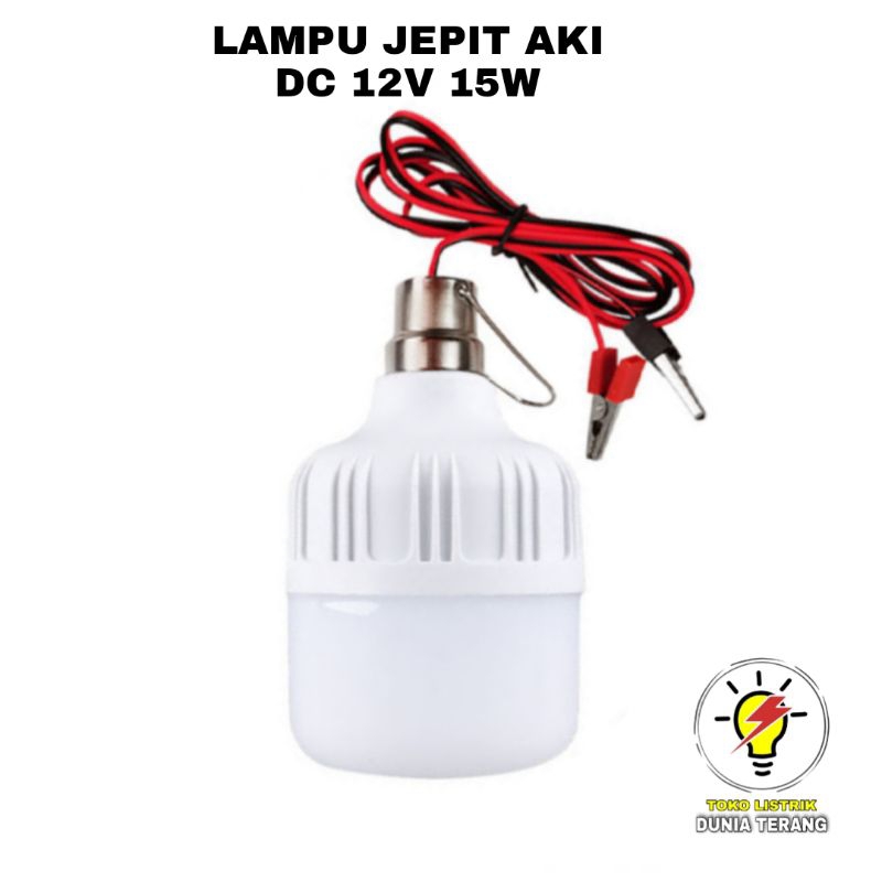Jual Lampu Bohlam LED DC 12v Jepit Aki 15W | Shopee Indonesia