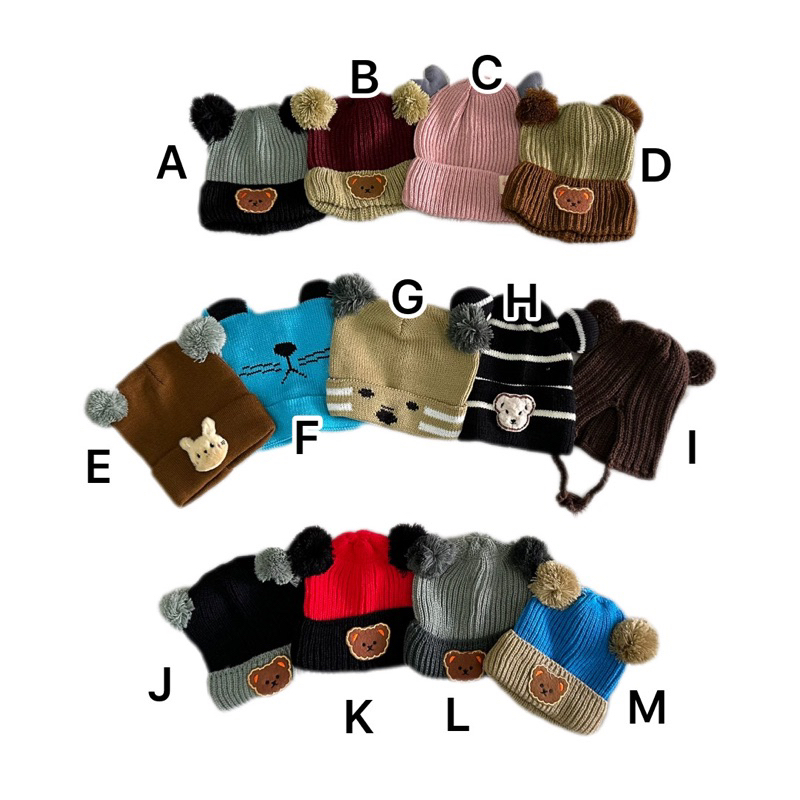 Jual Topi rajut anak bayi cewek cowok newborn CANTIK murah kupluk baby ...