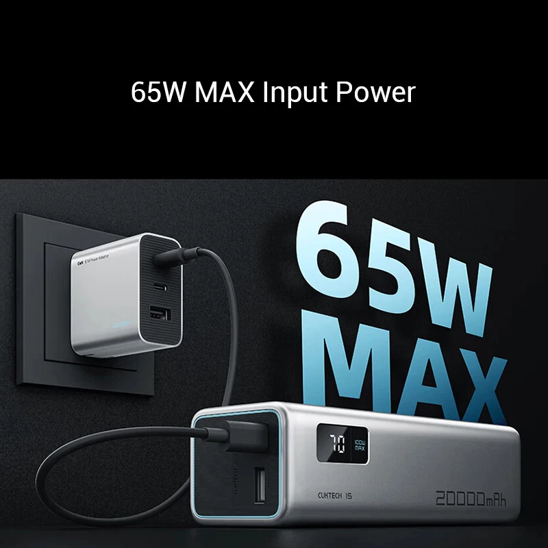 Cuktech 15 SE Power Bank 20000mAh 85W USB Type-C Fast Charging