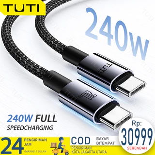 Tuti Kabel Data 5.0A 48V Fast Charging Type C To Type C Usb To Lightning Pd 240W 1.8M