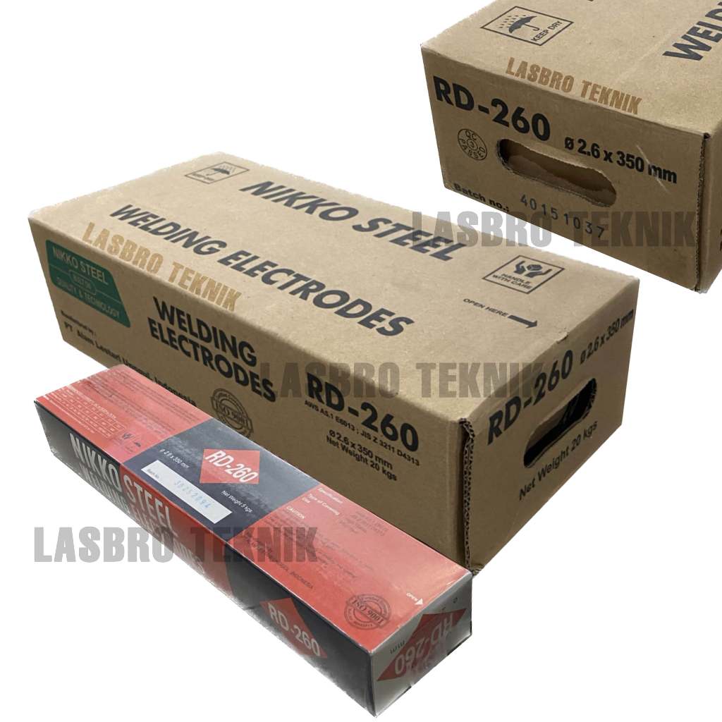 Jual Kawat Las RD-260 2.6mm E6013 NIKKO STEEL 6013 RD260 2,6mm tersedia ...