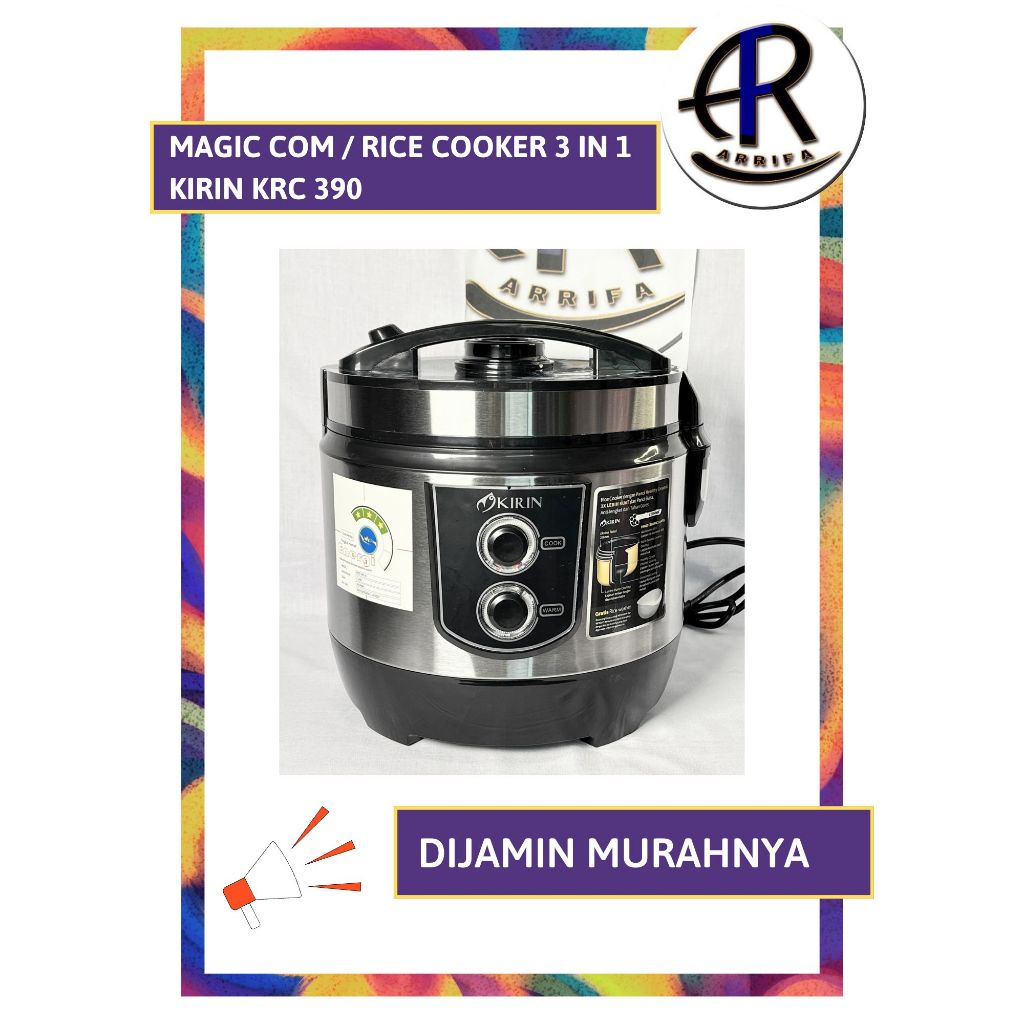 Jual Original Kirin Magic Com Rice Cooker 3 in 1 ukuran 2 L tipe KRC ...