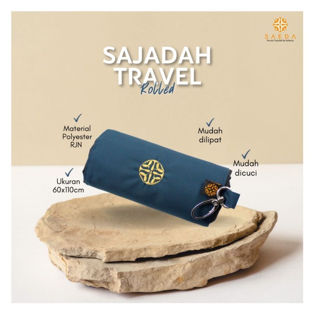 Jual SAEDA- Sajadah Travel Polos Traveling Rolled Gulung Jumbo Alas ...