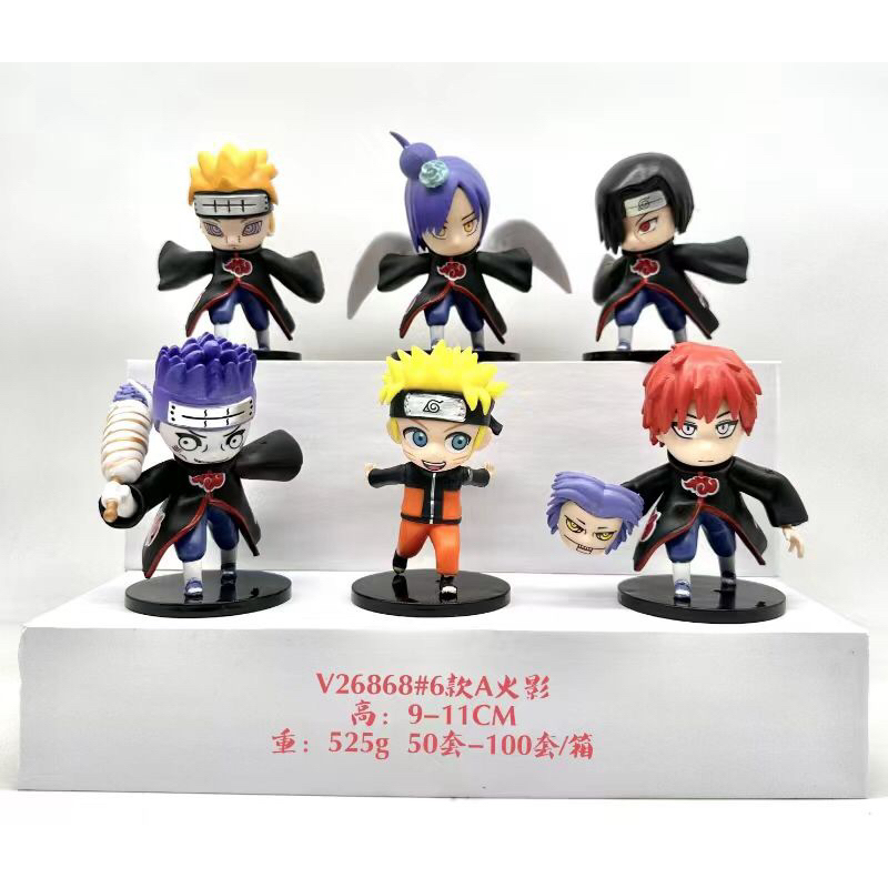 Jual action figure naruto akatsuki set isi 6 plat hitam | Shopee Indonesia