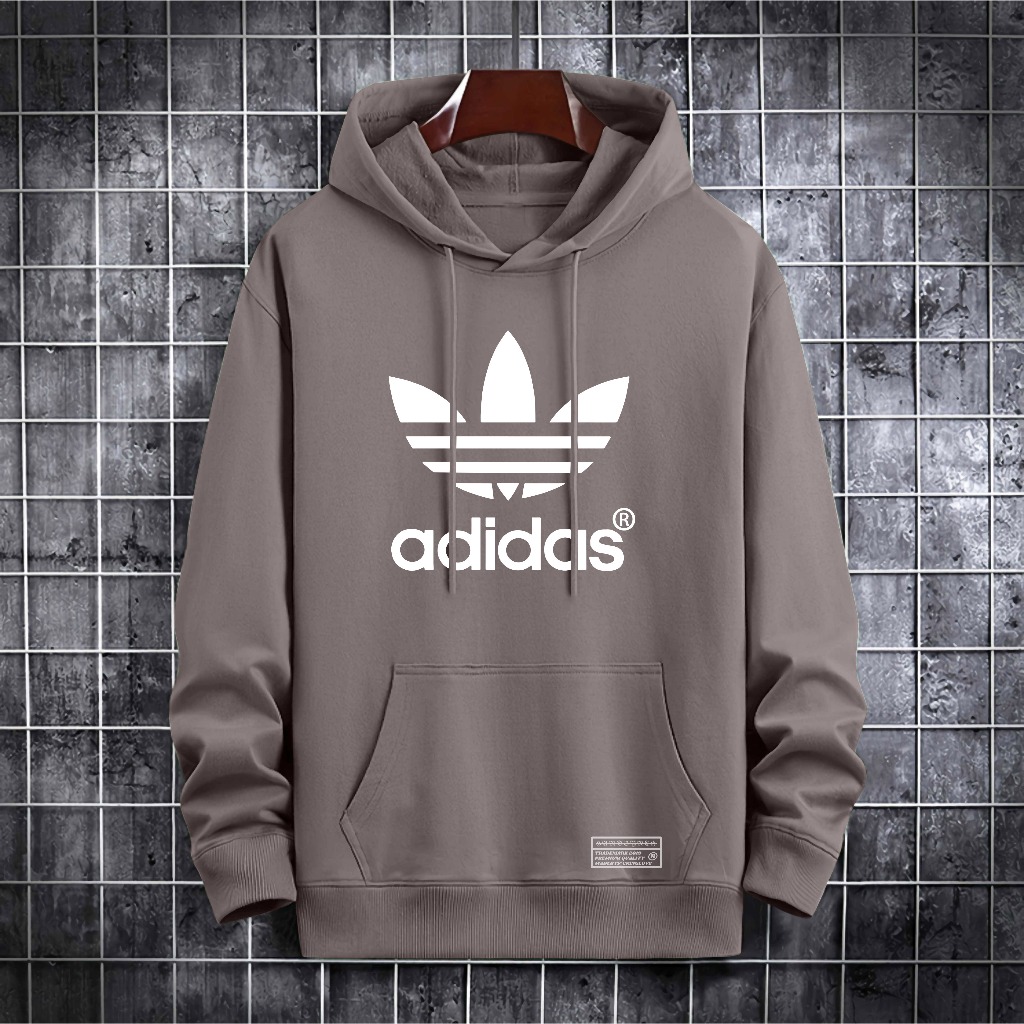 Hoodie Adidas R Tebal Bahan Fleece Solid 260Gsm Premium DTF Distro Quality  Unisex M L XL XXL Hoodie Polos Hoodie Casual Hoodie Pria Hoodie Cowok 