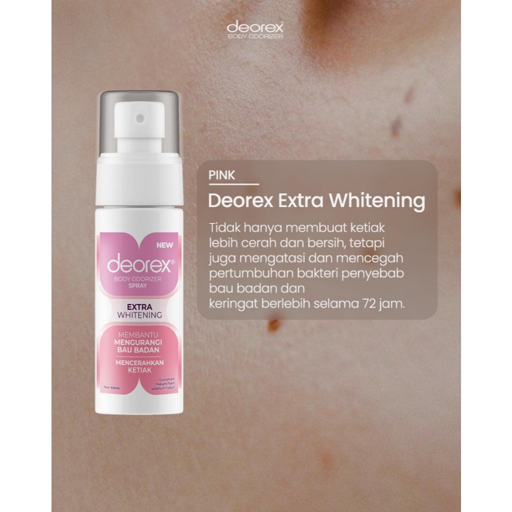 Jual DEOREX Antiperspirant Deodorant Body Odorizer Spray 60ml | Shopee ...