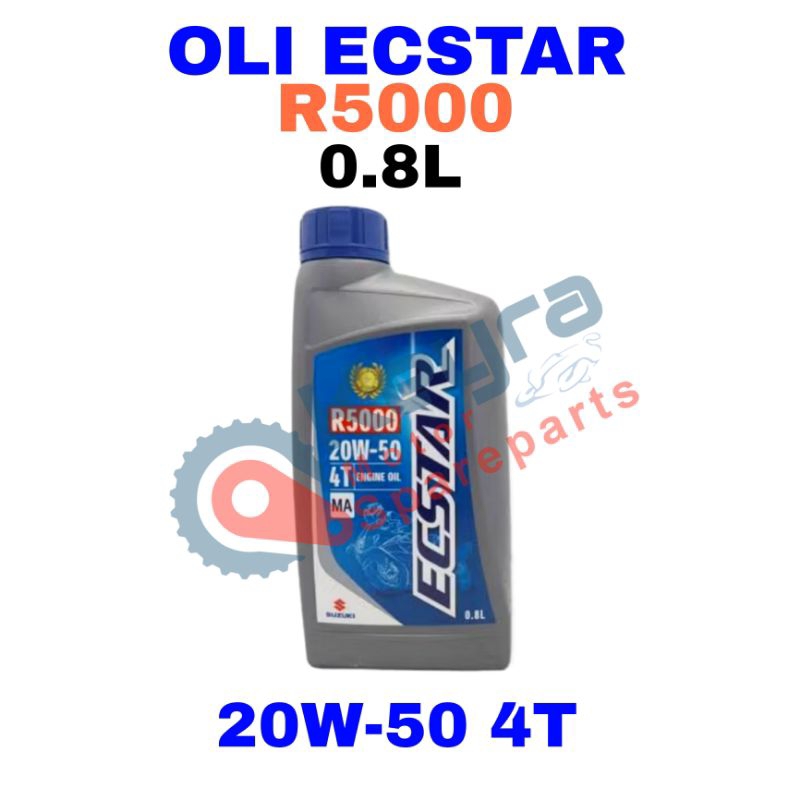 Jual OLI ECSTAR R5000 0.8L 20W-50 4T ASLI ORIGINAL ECSTAR SGO | Shopee ...
