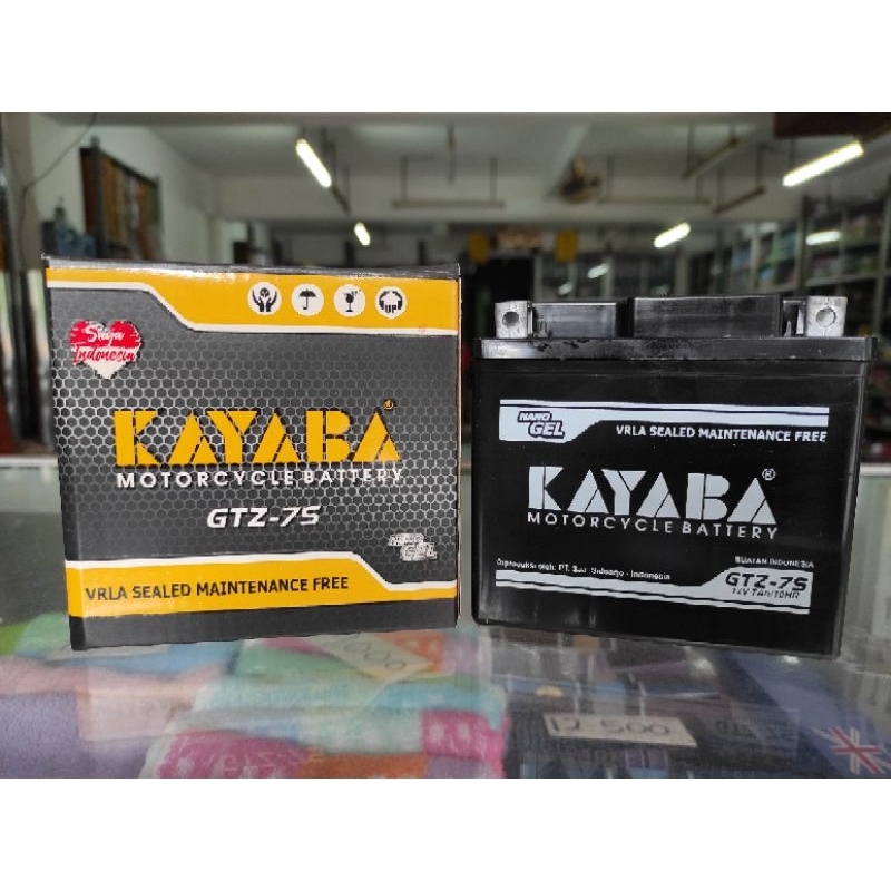 Jual AKI MOTOR MURAH KAYABA Gtz7s 7AH GELL UNTUK VARIO DAN SATRIA FU ...