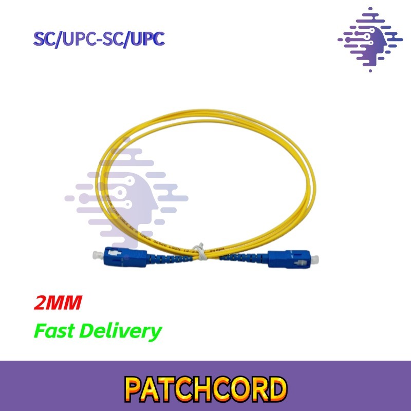 Jual PATCHCORD SC/UPC-SC/UPC Fiber Optic FTTH 2MM 3Meter PATCORE ...