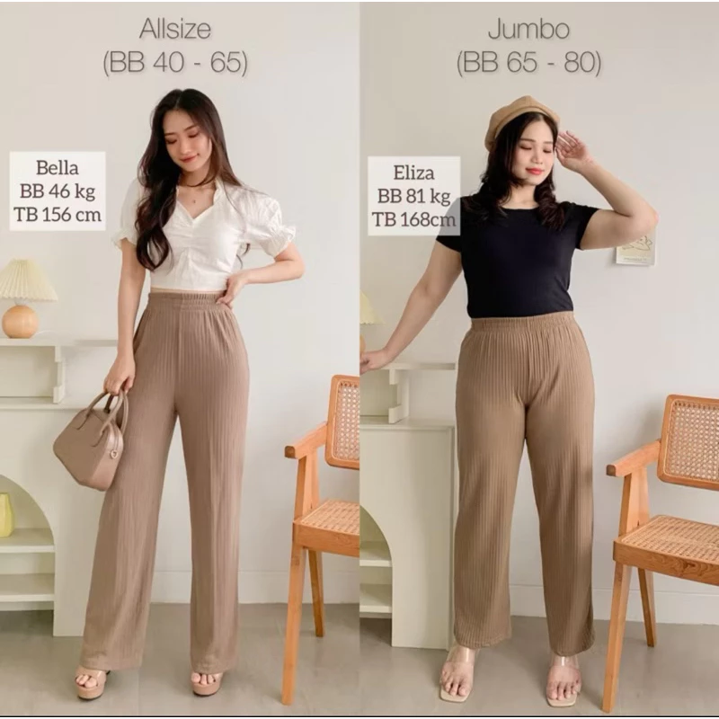 Detail Kulot Knit Pants