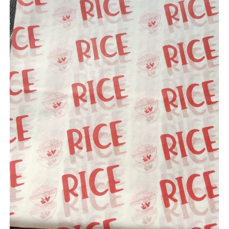 Jual Wax Paper / Kertas Nasi / Kertas Baking Laminasi Motif RICE ~ FOOD ...