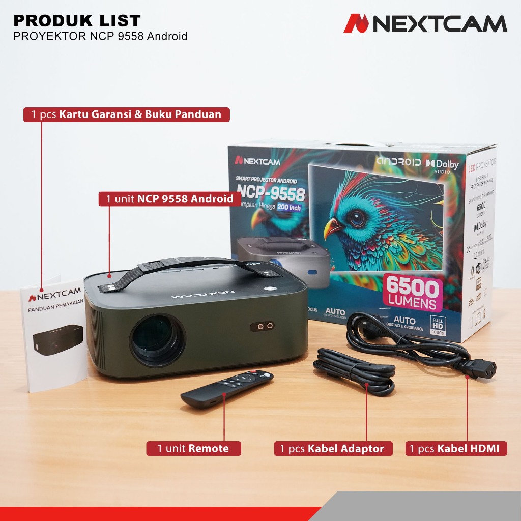 Jual proyektor android nextcam ncp 9558 projector android infokus ...