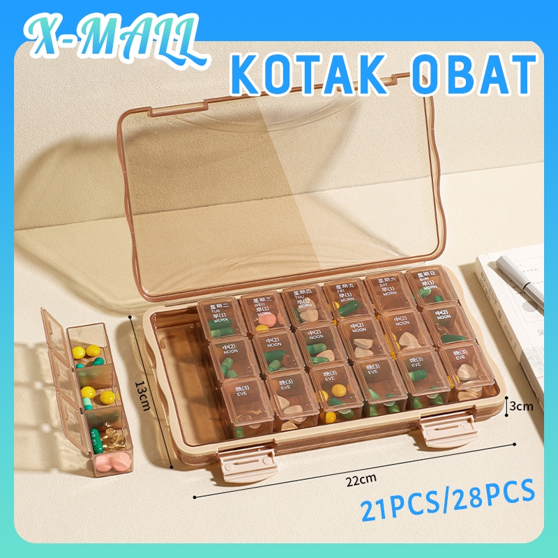Jual Kotak Obat 7 Hari Tempat Obat Harian 21slots Weekly Medicine ...