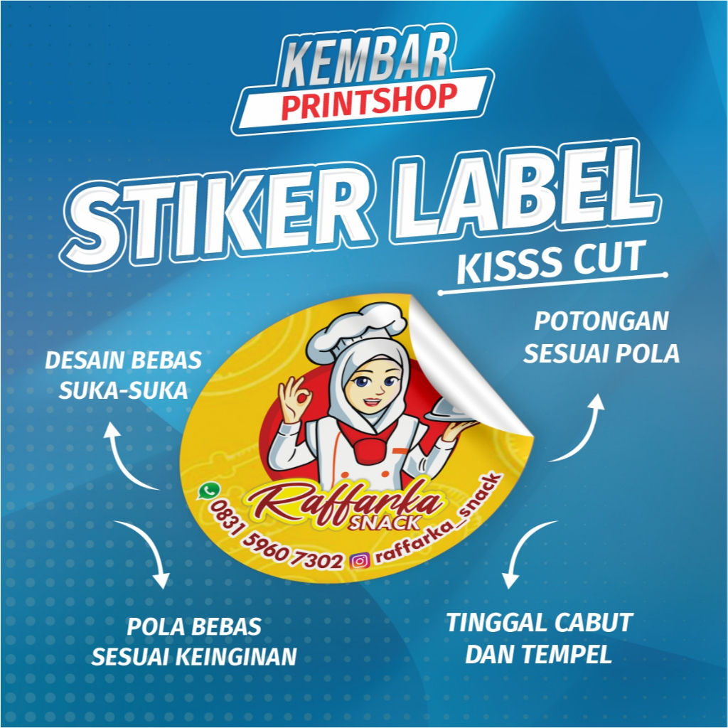 Jual STIKER LABEL LEMBARAN STIKER CUTTING STIKER MAKANAN KEMASAN ...
