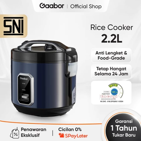 Gaabor Rice Cooker Magic Com 400W 2.2L Serbaguna Anti Lengket Penghangat Nasi