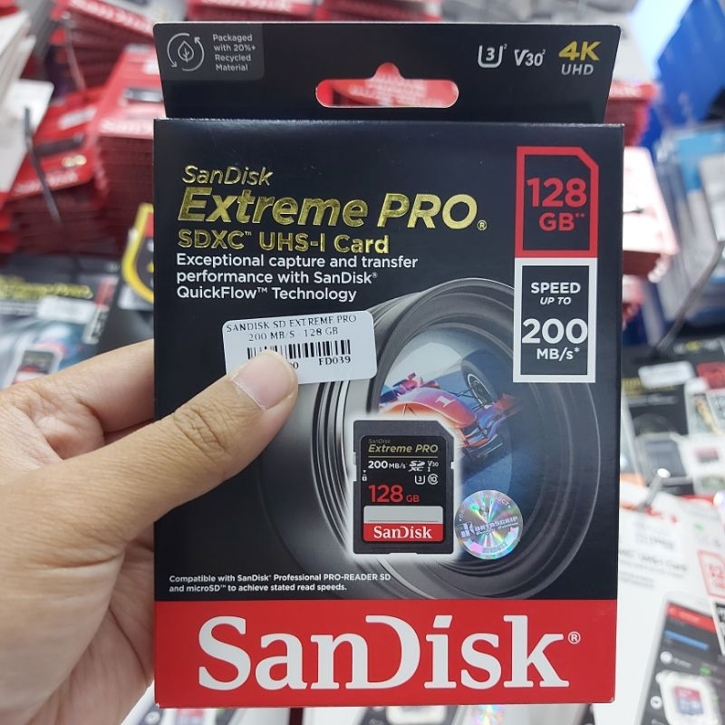 Sandisk SD Card Extreme Pro 32GB 64GB 128GB SDXC up To 170Mb/s 200mb/s