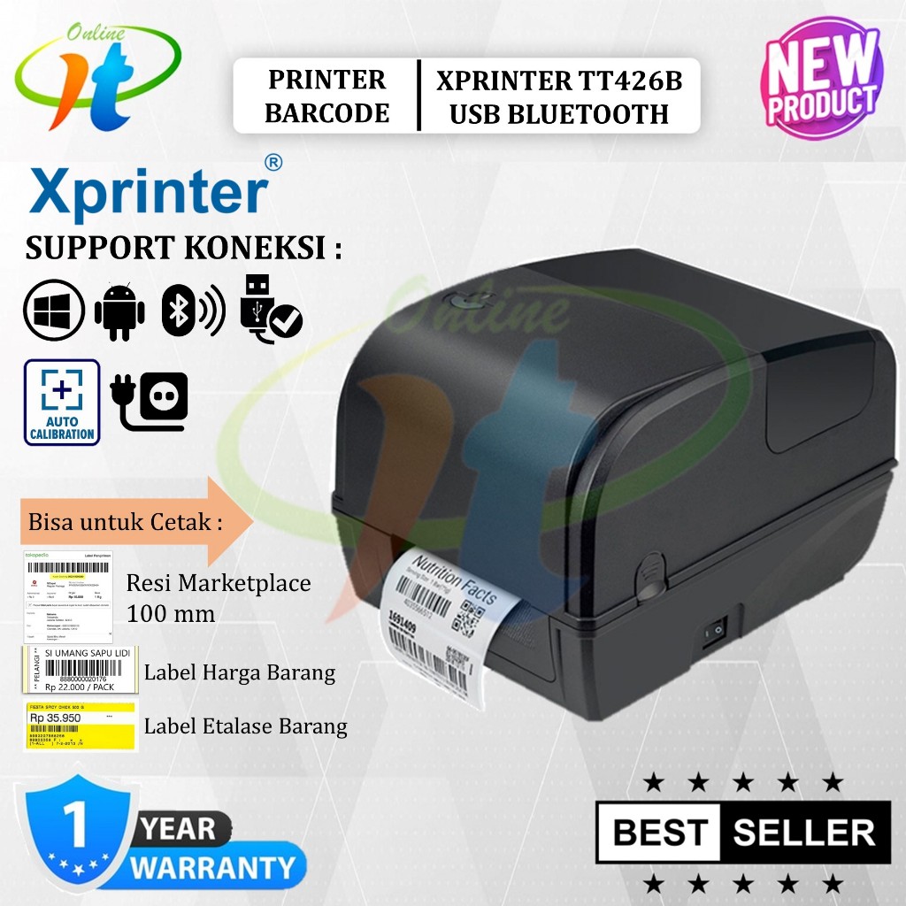 Jual Xprinter TT426B Printer Barcode Transfer Thermal TT 426 TT 426 ...