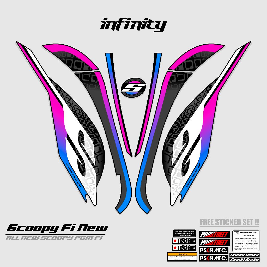 Jual STRIPING SCOOPY FI MOTIF 6 / STICKER SCOOPY NEW / STRIKER SCOPPY ...